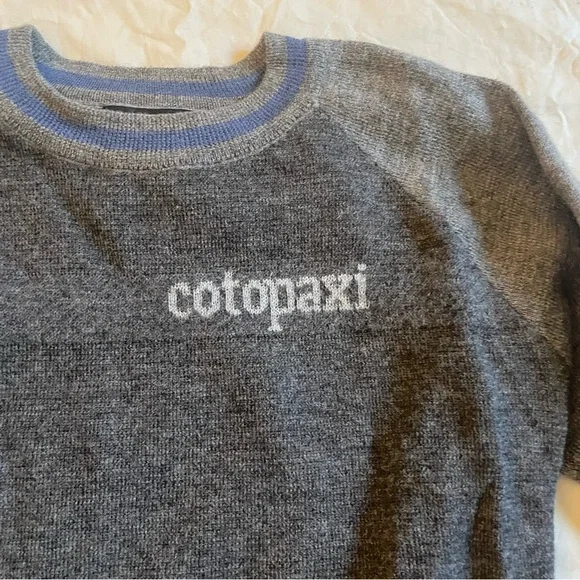 Cotopaxi Crew Neck Wool Gray and Blue Accent Men’s and Women’s Sweater - Picture 2 of 15